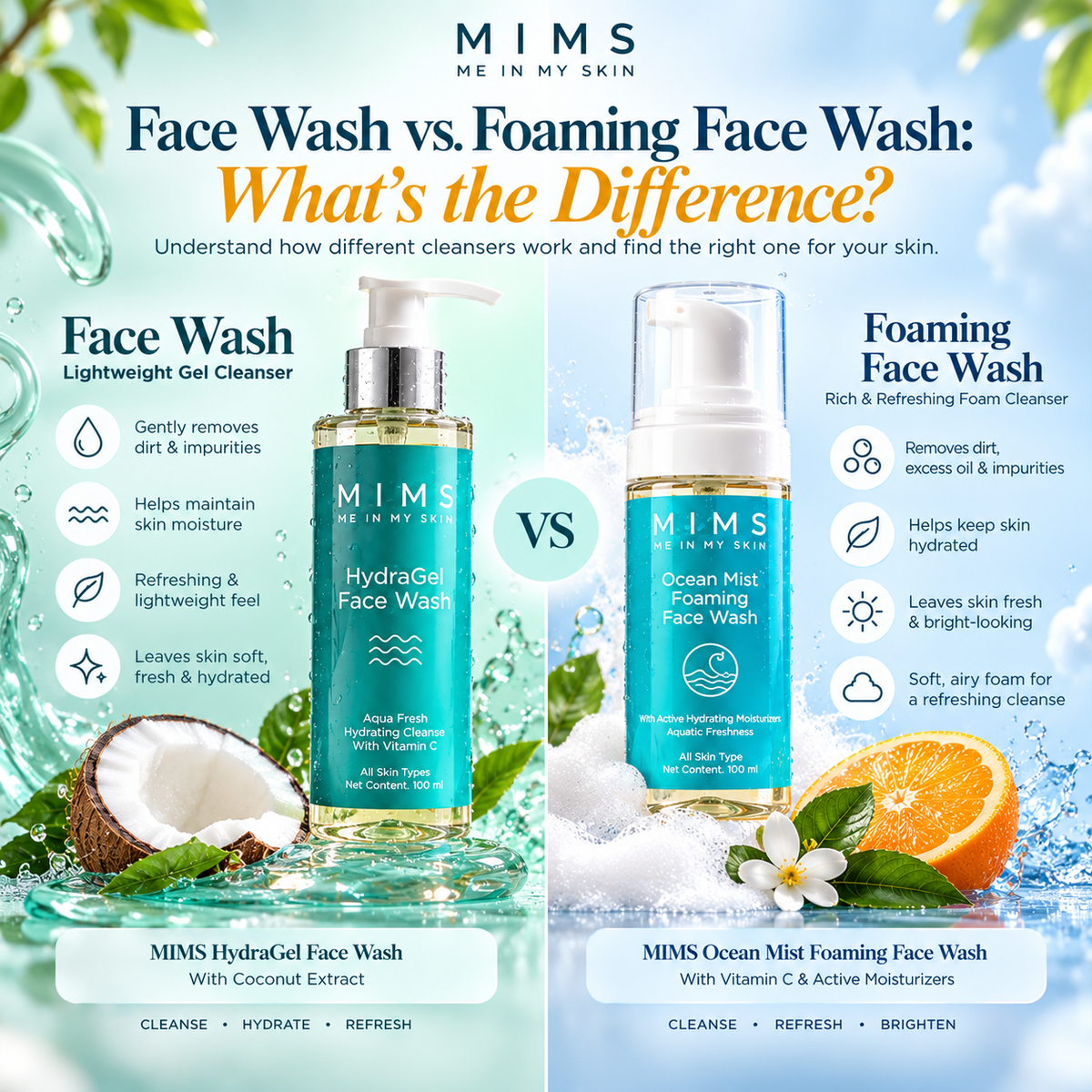 Face Wash vs. Foaming Face Wash: What's the Difference?