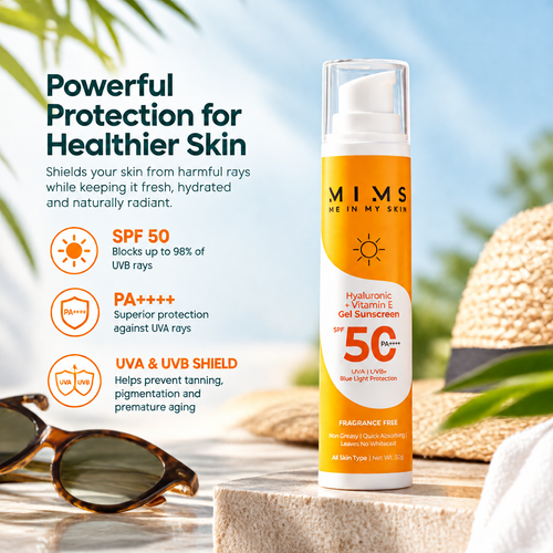SPF 50 PA++++ Hyaluronic + Vitamin E Gel Sunscreen