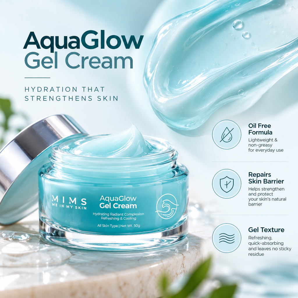 AquaGlow Gel Cream – Hydrating Gel Moisturizer for All Skin Types