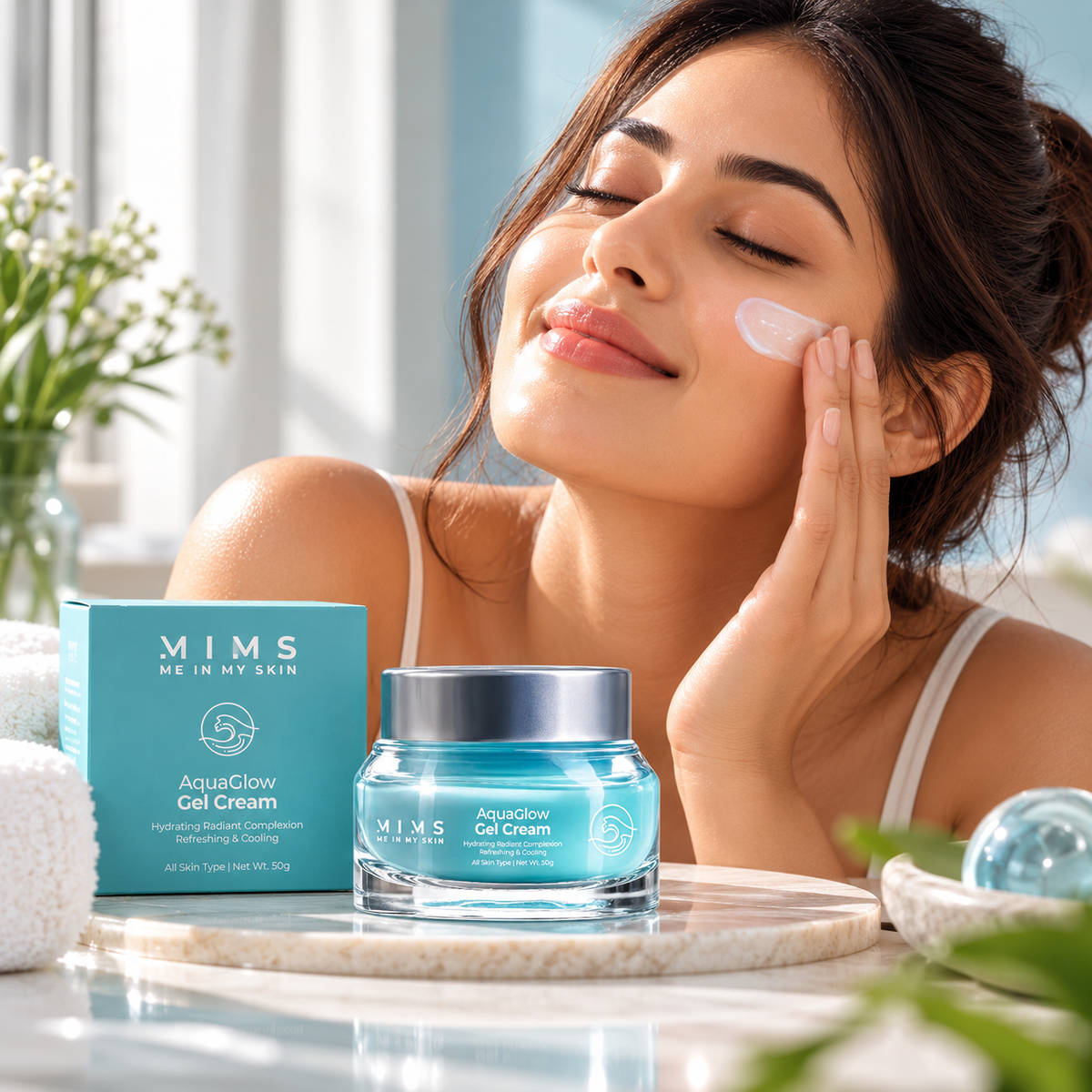 AquaGlow Gel Cream – Hydrating Gel Moisturizer for All Skin Types