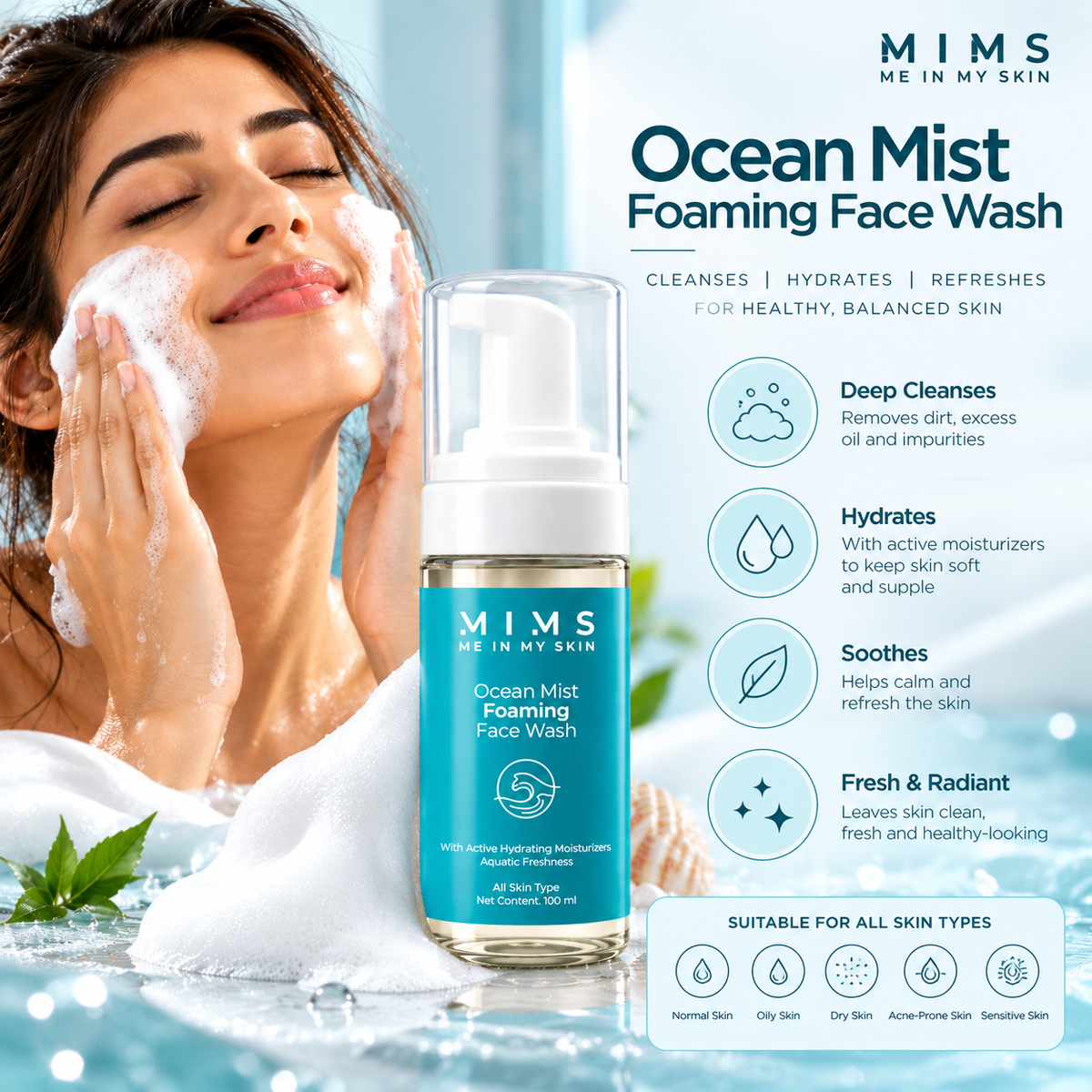 Ocean Mist Foaming Face Wash with Vitamin C